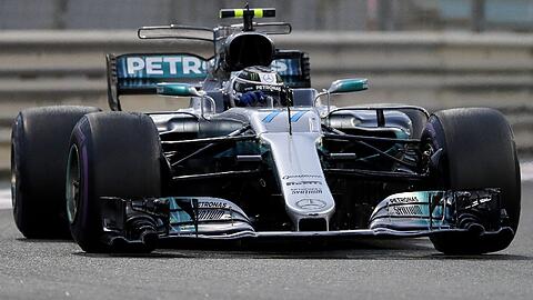 Der Finne Valtteri Bottas auf Fahrt zum Sieg beim Grand Prix von Abu Dhabi.