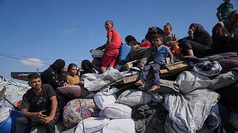 Palästinenser im Gazastreifen auf der Flucht.