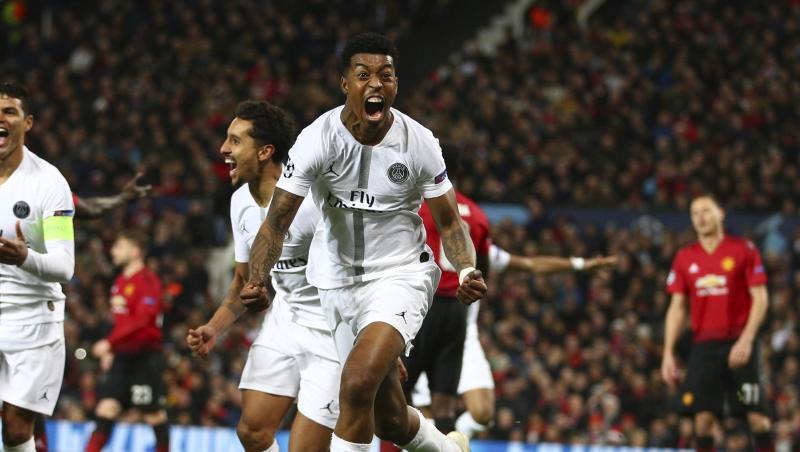 Presnel Kimpembe feiert sein Tor zum 1:0 von PSG. Presnel Kimpembe feiert sein Tor zum 1:0 von PSG.