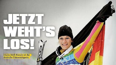 &bdquo;Jetzt weht&rsquo;s los!&ldquo;: Dieses Bild verschickte der Deutsche Olympische Sportbund am Donnerstag.