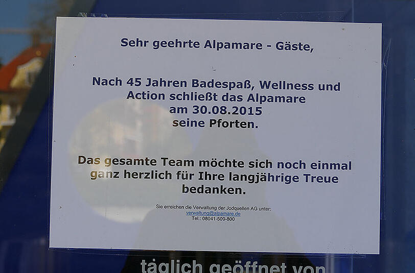 Nach 45 Jahren ist Schluss: Das Alpamare in Bad Tölz ist Geschichte.
