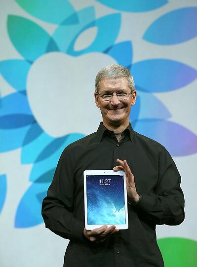 Am Dienstag stellte Apple sein erneuertes iPad vor. Weil es nur 450 Gramm wiegt erhält es den Beinamen Air.