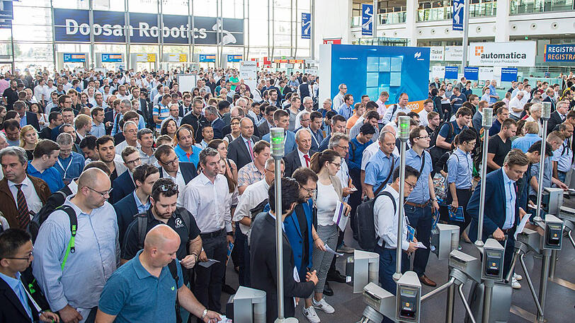 Die Messe boomt: Eine Aufnahme von der "Automatica".