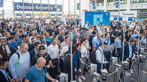 Die Messe boomt: Eine Aufnahme von der "Automatica".