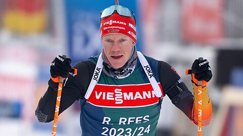 Biathlet Roman Rees in Ruhpolding.