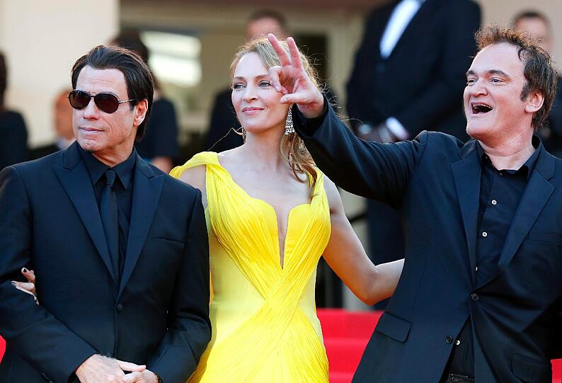 John Travolta, Uma Thurman und Quentin Tarantino