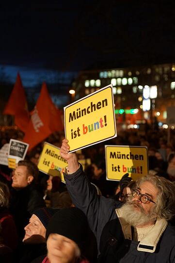 Die "München ist bunt"-Kundgebung: Rund 20 000 Teilnehmer demonstrierten für ein tolerantes und weltoffenes München.