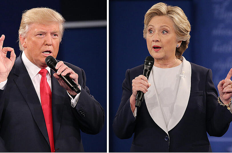 Einer von beiden wird im kommenden Januar ins Weiße Haus einziehen - Donald Trump (l.) oder Hillary Clinton.