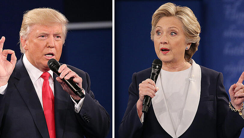 Einer von beiden wird im kommenden Januar ins Weiße Haus einziehen - Donald Trump (l.) oder Hillary Clinton. Einer von beiden wird im kommenden Januar ins Weiße Haus einziehen - Donald Trump (l.) oder Hillary Clinton.