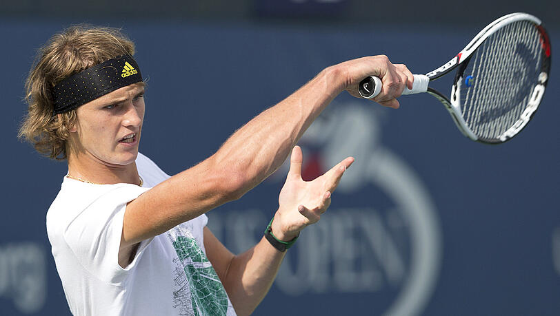 Schafft er im letzten Grand Slam des Jahres den Coup? Alexander Zverev beim Training am Freitag, Schafft er im letzten Grand Slam des Jahres den Coup? Alexander Zverev beim Training am Freitag,