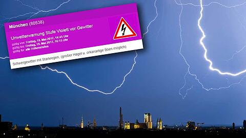 Heftige Unwetter ziehen derzeit auf München zu. (Archivbild)
