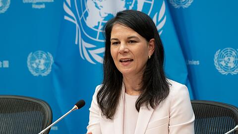 Baerbock zeigt keine Begeisterung f&uuml;r Trumps Vorsto&szlig;.