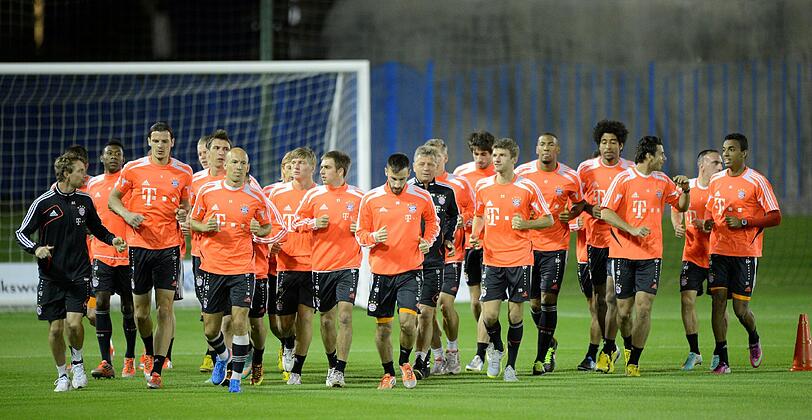 Der FC Bayern am dritten Trainingstag in Doha.