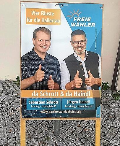Zwei Herren von den Freien Wählern. Zwei Herren von den Freien Wählern.