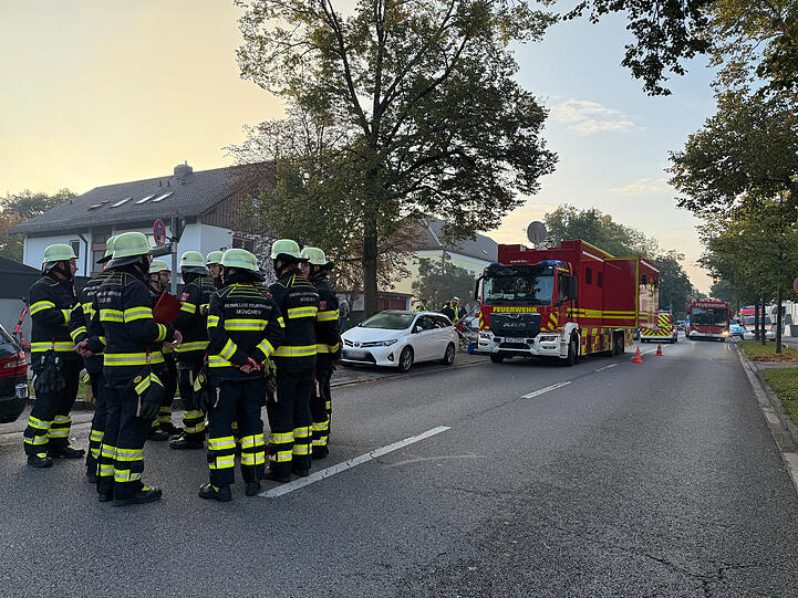 Die Feuerwehr ist in München im Einsatz.