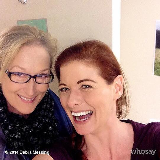 Die Hollywood-Schauspielerinnen Meryl Streep (l.) und Debra Messing