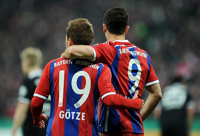 Robert Lewandowski und Mario Götze beim FC Bayern
