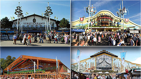 14 Bierzelte auf der Wiesn - da fällt die Entscheidung nicht leicht. Klicken Sie sich in der Bilderstrecke durch alle großen Festzelte auf der Theresienwiese. Prost!
