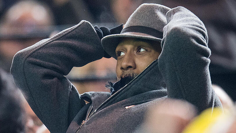 Pierre-Emerick Aubameyang am Mittwoch auf der Tribüne des Signal-Iduna-Parks in Dortmund. Pierre-Emerick Aubameyang am Mittwoch auf der Tribüne des Signal-Iduna-Parks in Dortmund.