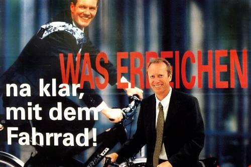 Fahrrad-Fan: Bürgermeister Hep Monatzeder macht Werbung fürs Radlfahren.