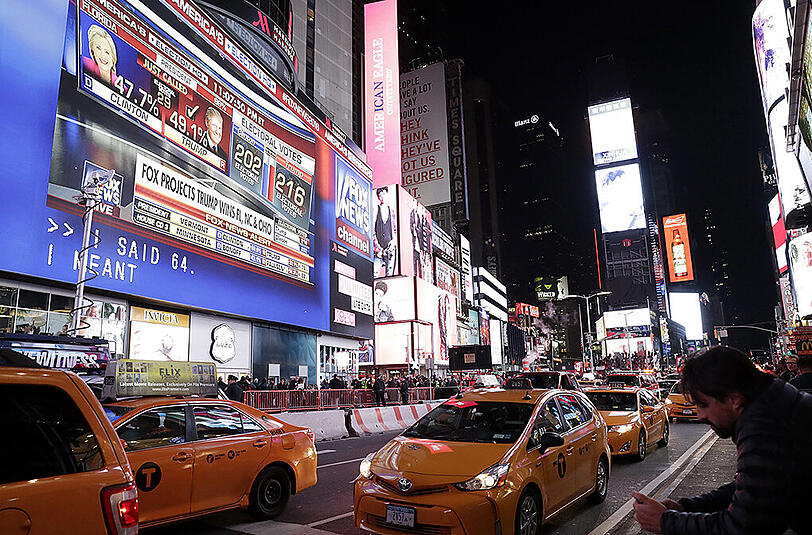 Fox News auf dem Times Square.