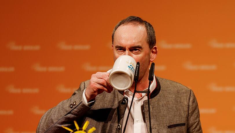 Bayerns Wirtschaftsminister und Parteivorsitzender der Freien Wähler Hubert Aiwanger beim politischen Aschermittwoch.