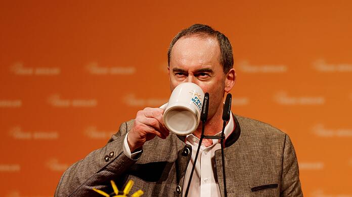 Bayerns Wirtschaftsminister und Parteivorsitzender der Freien Wähler Hubert Aiwanger beim politischen Aschermittwoch.