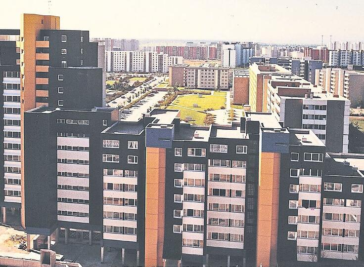 Marx-Zentrum, Karl-Marx-Straße, Neuperlach, ca. 1975