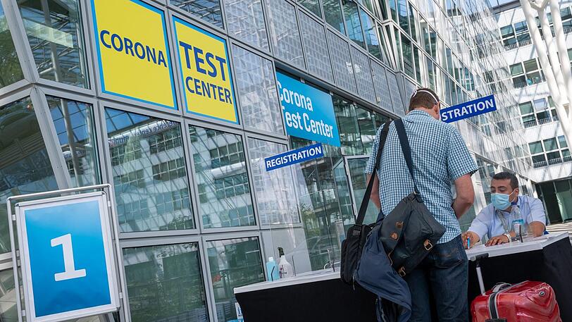 Das Corona-Testzentrum am Münchner Flughafen.