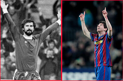 Ein Rekord wie aus einer anderen Zeit: Lionel Messi (rechts) jagt die Bestmarke Gerd Müllers aus dem jahr 1972.