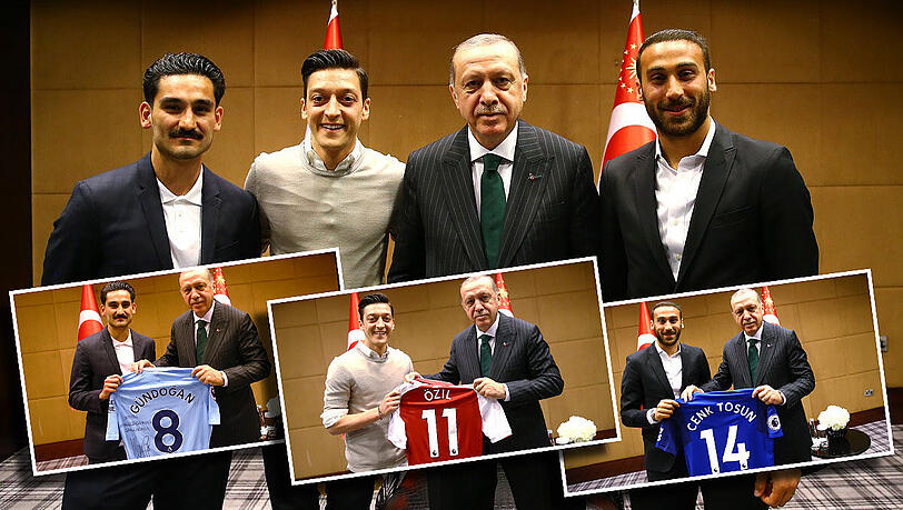 Deutsch-türkische Fußballer helfen dem türkischen Präsidenten im Wahlkampf. Irritierende Bilder aus London. Deutsch-türkische Fußballer helfen dem türkischen Präsidenten im Wahlkampf. Irritierende Bilder aus London.