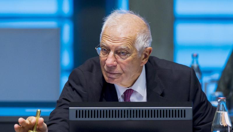 Der EU-Außenbeauftragte Josep Borrell zu Beginn des Treffens der EU-Außenminister in Luxemburg.