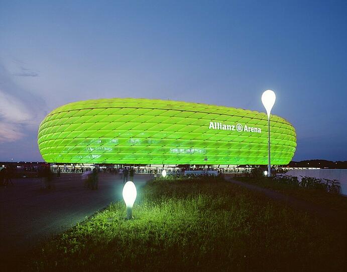 Und so schön grün soll die Allianz Arena 2013 leuchten.