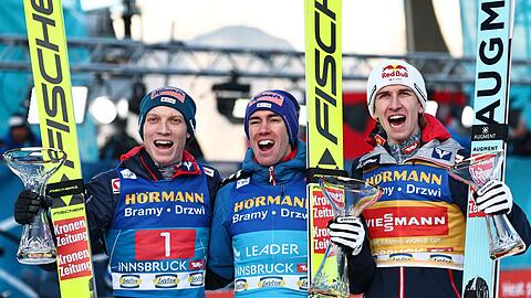 Österreichs Top-Skispringer am Bergisel.