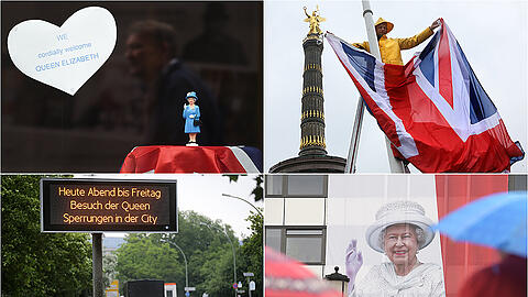 Berlin wartet gespannt auf die Ankunft von Queen Elizabeth II. Die Bilder.