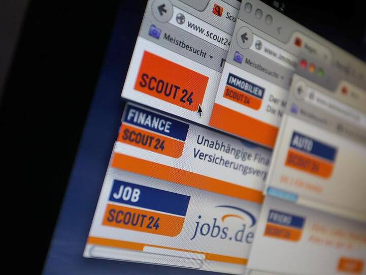 Verschiedene Internetseiten des Online-Marktplatzbetreibers Scout24. Foto: Karl-Josef Hildenbrand /Archiv