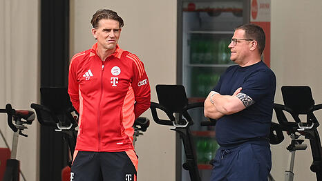 Sportdirektor Christoph Freund (li.) und Sportvorstand Max Eberl.