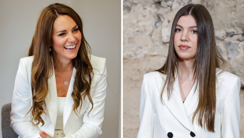 Ähnlichkeit ist nicht zu übersehen: Spanische Royal klaut Kates eleganten Look. Ähnlichkeit ist nicht zu übersehen: Spanische Royal klaut Kates eleganten Look.