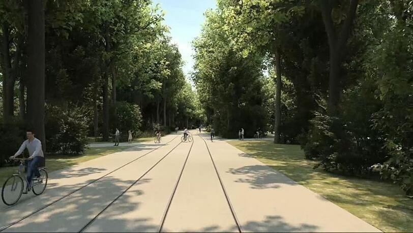 Kein Rasengleis, keine Oberleitungen, keine Absperrungen: Die Tram durch den Englischen Garten soll nicht auffallen.