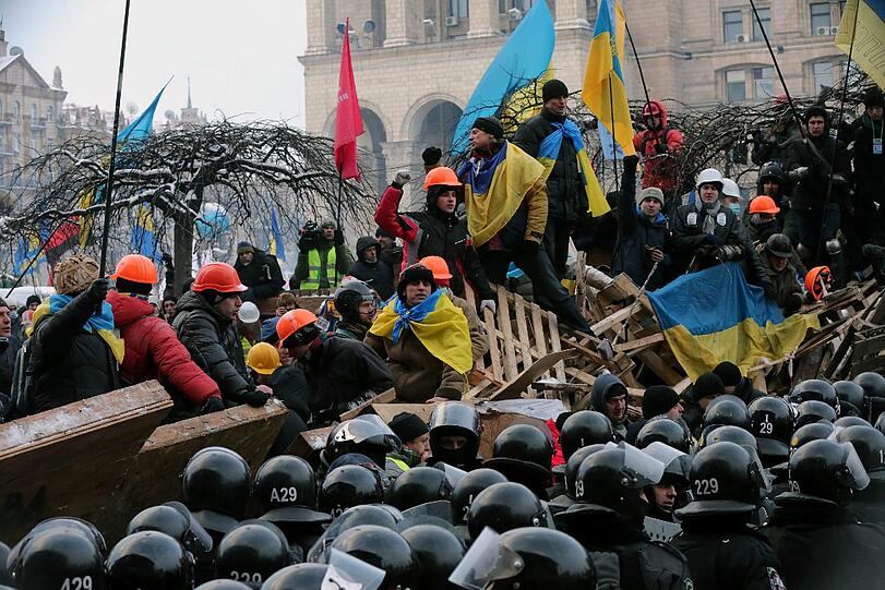 Bilder von den Protesten in der Ukraine. Die Gewalt der Regierung wird von Tag zu Tag härter.