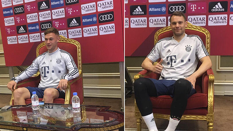 Sprachen über ihre Ziele: Manuel Neuer und Joshua Kimmich.