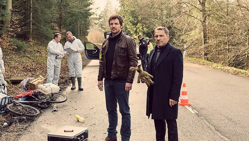 "Tatort: Der Mörder in mir": Sebastian Bootz (Felix Klare, l.) und Thorsten Lannert (Richy Müller) müssen einen Fall von Fahrerflucht mit Todesfolge aufklären.