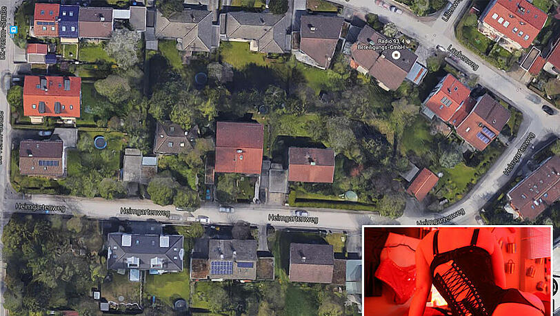 Der Heimgartenweg in Neuried: In der Nähe befand sich das illegale Bordell. Der Heimgartenweg in Neuried: In der Nähe befand sich das illegale Bordell.