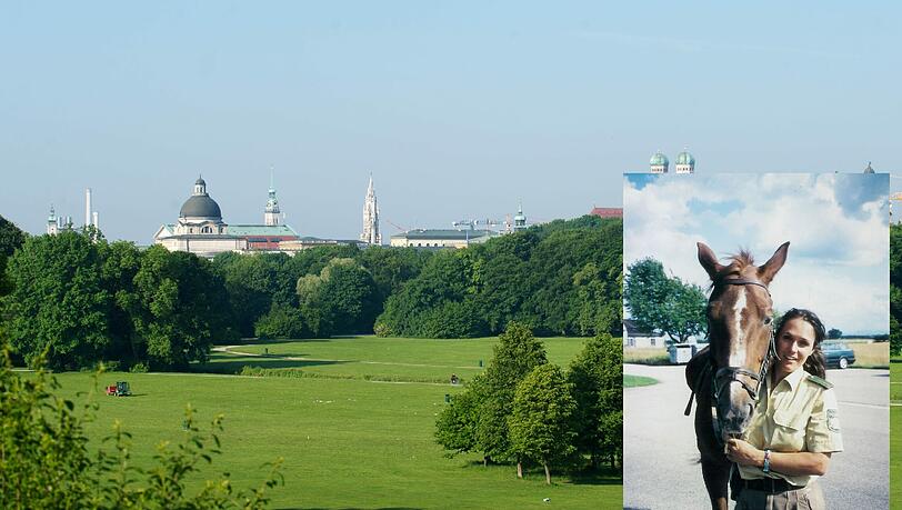 Reanimation im Englischen Garten:Polizeihauptmeisterin Schweitzer von der Reiterstaffel half mit, eine 23-Jährige wiederzubeleben Reanimation im Englischen Garten:Polizeihauptmeisterin Schweitzer von der Reiterstaffel half mit, eine 23-Jährige wiederzubeleben