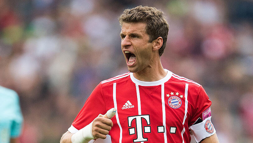 Traf in der ersten Halbzeit gleich doppelt im Test gegen den FC Chelsea: Thomas Müller. Traf in der ersten Halbzeit gleich doppelt im Test gegen den FC Chelsea: Thomas Müller.