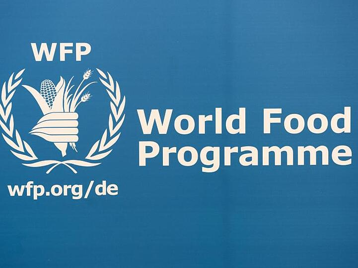 Das Logo des UN-Welternährungsprogramms World Food Programme (WFP).