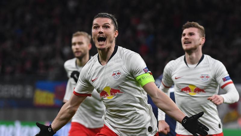 Marcel Sabitzer (M) war mit seinen zwei Toren Matchwinner beim Leipziger Heimsieg gegen Tottenham Hotspur. Marcel Sabitzer (M) war mit seinen zwei Toren Matchwinner beim Leipziger Heimsieg gegen Tottenham Hotspur.
