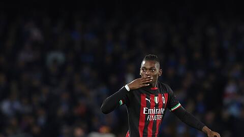 Rafael Leao vom AC Mailand jubelt.