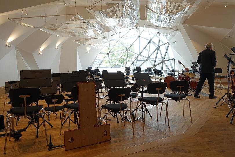Der Orchesterproberaum.