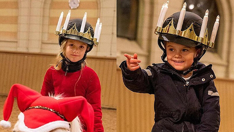 Grüße zum Luciafest: Estelle und Oscar von Schweden Grüße zum Luciafest: Estelle und Oscar von Schweden